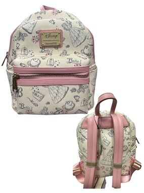 Collectable Loungefly Belle Cream & Pink Mini Backpack for Kids